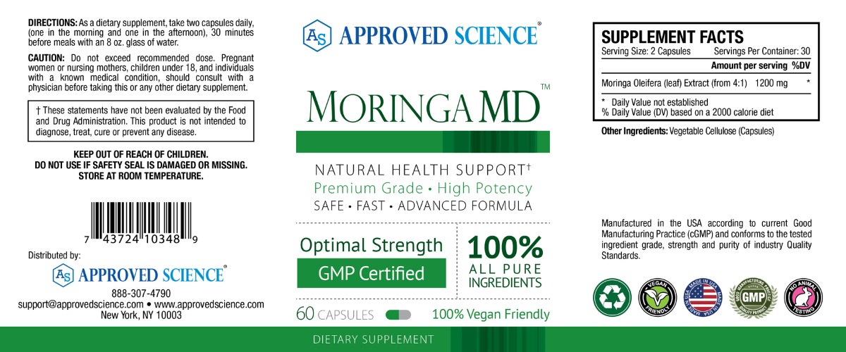 Moringa MD Supplement Facts